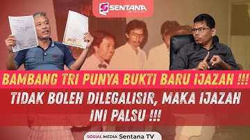 BAMBANG TRI : IJAZAH INI PALSU KARENA TIDAK BOLEH DILEGALISIR !!!