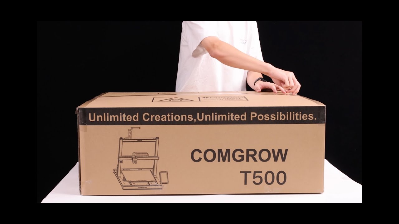 Comgrow T500 Unboxing & Setup: 500*500*500 mm³ Klipper 3d printer - YouTube