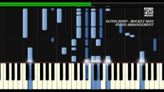 ELTON JOHN - ROCKET MAN - SYNTHESIA (PIANO COVER) chords