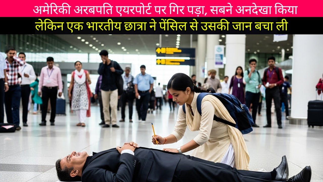 अरबपति को हार्ट अटैक आया — सिर्फ़ भारतीय छात्रा ने पेंसिल से चमत्कार कर दिया!