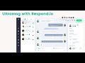 Create a ultramsg channel and integrate whatsapp api with respondio