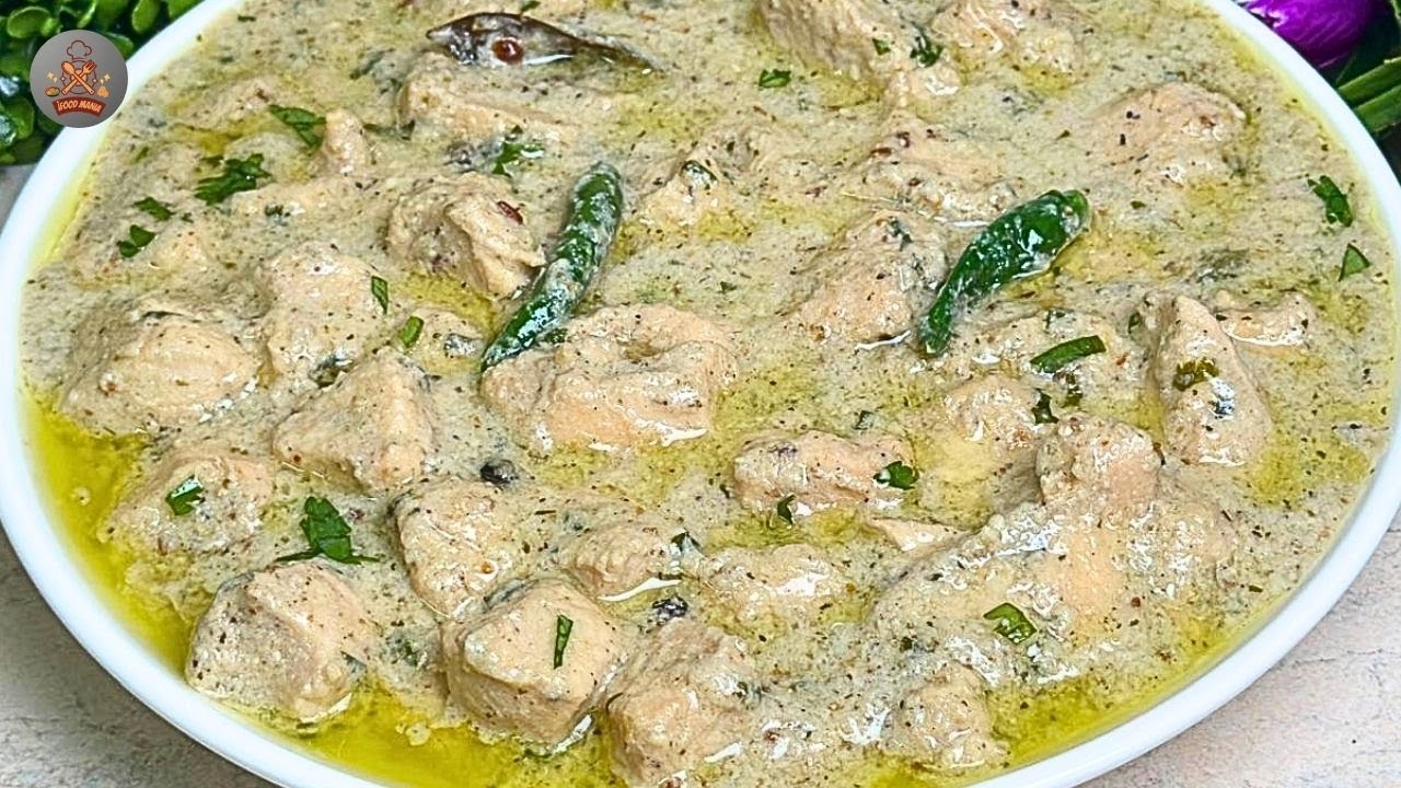 Afghani Malai Chicken Gravy | Chicken Malai with Creamy White Gravy