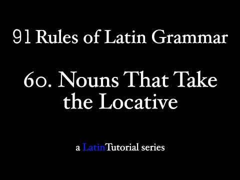 Rule 60: Nouns that Take the Locative