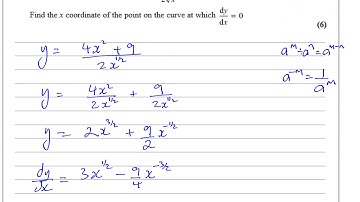 WMA11/01 Pure Mathematics P1 (IAL)  Jan 2020 Q9 Differentiation   Equations