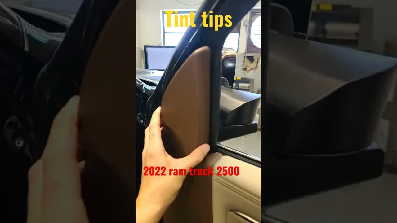 tint tips installing film on 2022 dodge 2500 pickup truck door panel how to