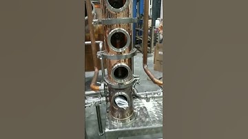50L copper still with a gin basket and 6 plates bubble cap reflux column