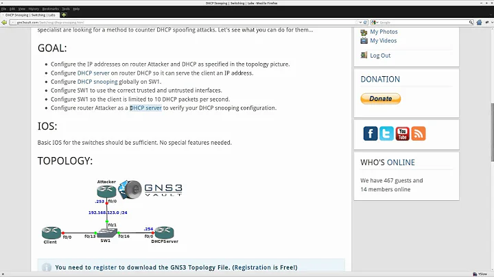 DHCP Snooping lab on Cisco Catalyst Switch