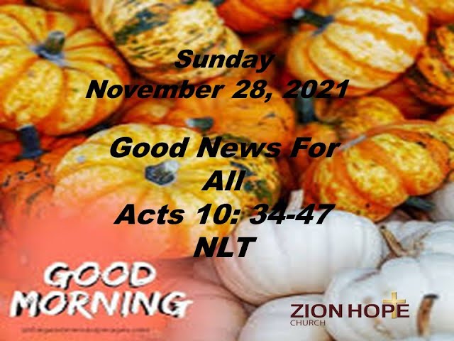 Zion Hope Church Sunday School - Nov. 28, 2021