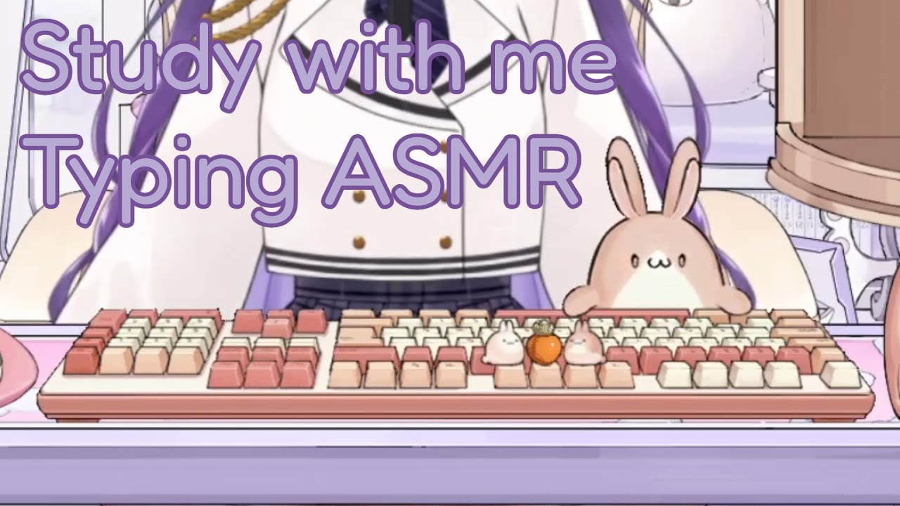 Study with me - Typing ASMR