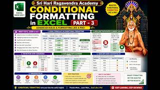 Basics of Excel | Class -16 | Conditional formating part -3 | @SrinivasaRagavendraacademy