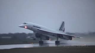 Fantastic Takeoff of Air France Concorde with Stunning Reheats \/ Afterburners