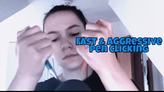 [ASMR] fast & aggressive pen clicking