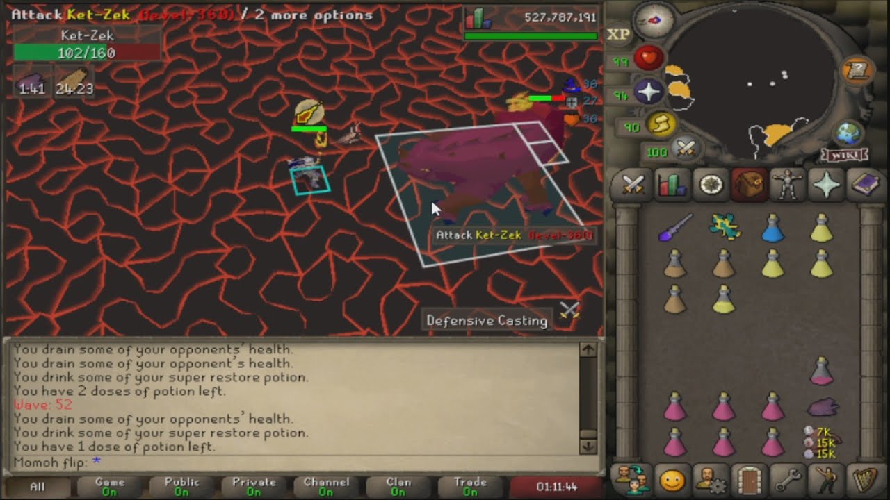 OSRS Fight Caves w/ Tumeken's Shadow (Mage only 3307 full run example