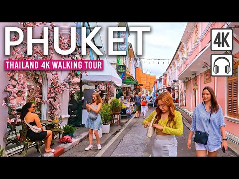 PHUKET Old Town, Thailand | 4K Walking Tour with Captions [4K Ultra HD/60fps]