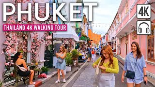 PHUKET Old Town, Thailand | 4K Walking Tour with Captions [4K Ultra HD/60fps]