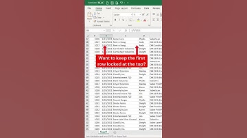 Trick 40 : Freeze top row shortcut // Excel tricks 🔥🔥🔥