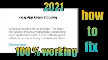 Fix co.g.app keeps stopping problem | mi | Xiaomi | Redmi | poco co.g.app keeps stopping bug fix
