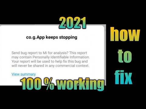 Fix co.g.app keeps stopping problem | mi | Xiaomi | Redmi | poco co.g.app keeps stopping bug fix