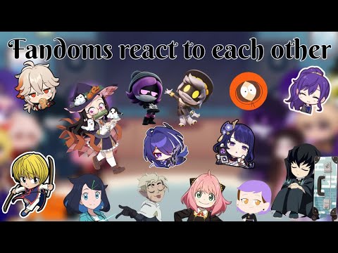 Fandoms react to each other ! Introduction ! gacha life 2 - YouTube