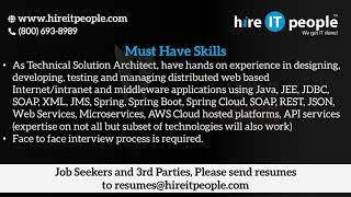 Cloud Platform Jobs | Amazon Webservices Architecture Jobs | Buffalo, NY | Job ID: 32743 |