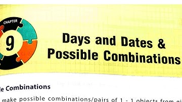 Chapter 9 Days and Dates and Possible Combinations, Class 4 SOF Olympiad Reasoning