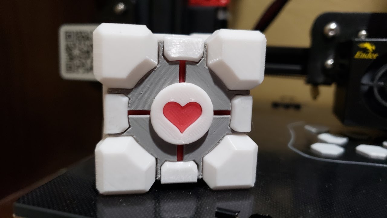 How to Make Weighted Companion Cube - 3d Print - YouTube