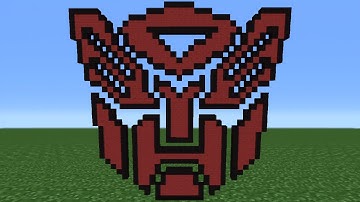 Minecraft Tutorial: How To Make The Autobot Logo (Transformers)
