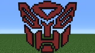 Minecraft Tutorial: How To Make The Autobot Logo (Transformers)