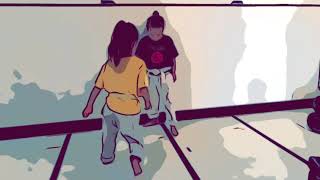 Sempai Helping Kohai W Stance Nicks Dojo - Manhattan Beach Traditional Shotokan Karate-Do