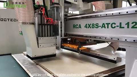 【Auto feeding and nesting Center with auto labeling】with boring unit