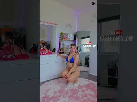 POV Emalie Das in SLOW MOTION #3 | Blue Bikini TRY ON HAUL #Emaliedas #slowmotion #shortvideos #fyp