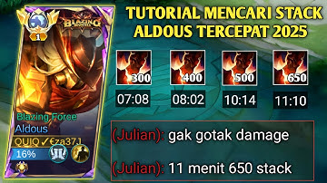 ALDOUS 650 STACK CUMA 11 MENIT!! GINI RAHASIANYA | BUILD ALDOUS TERSAKIT 2025 - MOBILE LEGENDS