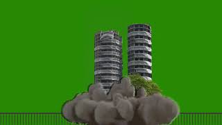 Twin Tower | Building Demolition Green screen| building demolition explosion| Twin Tower Demolition