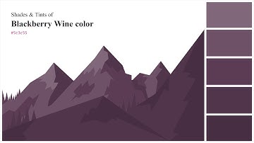 Shades & Tints of Blackberry Wine color #5c3c55 A Warm Violet color #51354b #472e42 #6e5167 #80677a