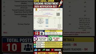 🚀 ISRO SHAR Teacher Recruitment 2026 Out | PRT & TGT Posts |Apply Now! #isro #teacher #tgt #prt #job