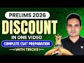 Complete CSAT: Discount in One Shot | UPSC Prelims 2026 Complete Chapter Wise Revision