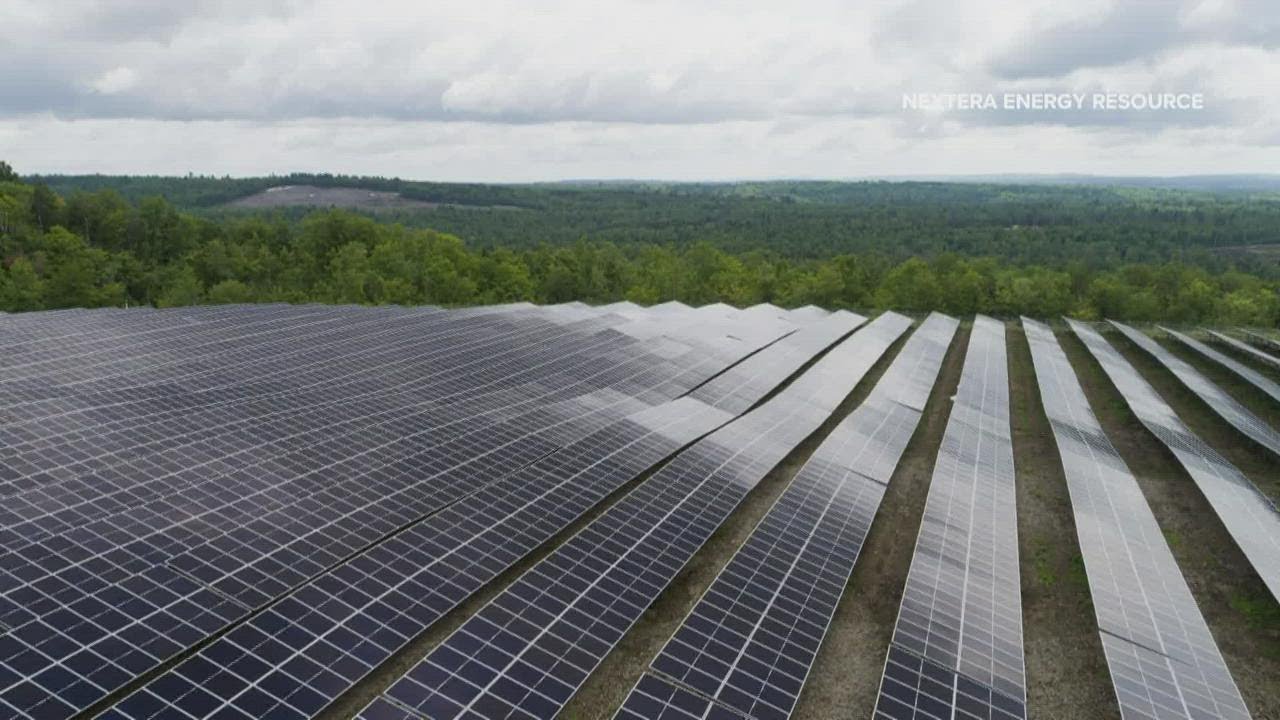 New England's largest solar farm goes online in Farmington YouTube