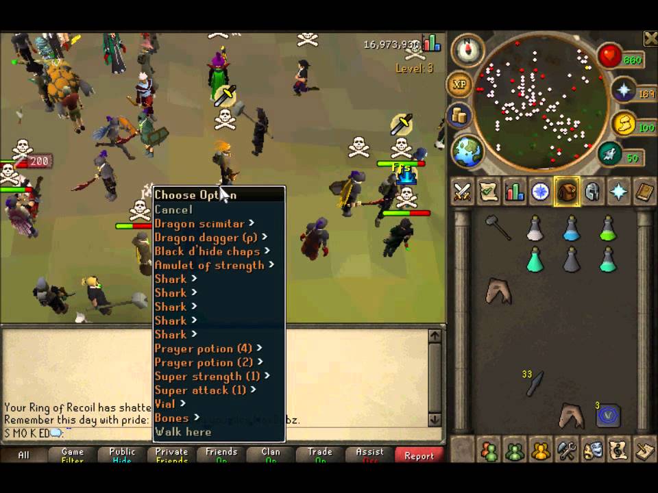 Runescape Pure Pking 2012 - S M0 K ED - C'bow - Gmaul - Dclaws 1st vid