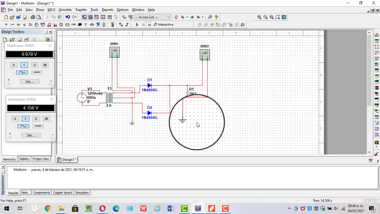 Configurar transformador multisim - YouTube