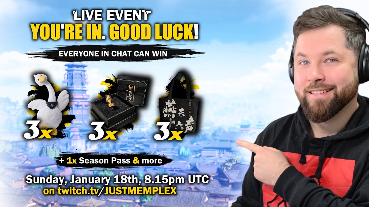 JustMemplex LIVE - BIG EVENT with LOTS of Giveaways! "You're In, Good Luck!"