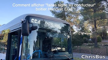 Comment afficher "faites signe au conducteur" Hanover EG3 ?