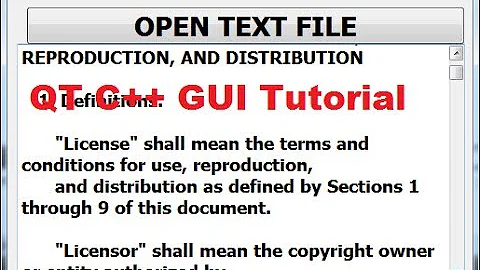 QT C++ GUI Tutorial 27- How to read text file and display file to a textbrowser or textEdit