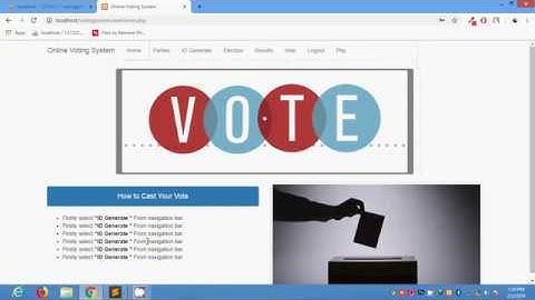 Online Voting System using PHP+SQL in urdu tutorials 015