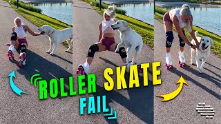 Girl Falls Trying to Learn How to Roller Skate