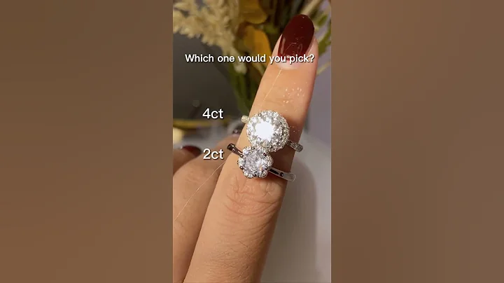 4CT OR 2CT?  I prefer 2ct 😘😘 #moissanite #diamond #rings #jewelry #stylish #fashion #giftideas