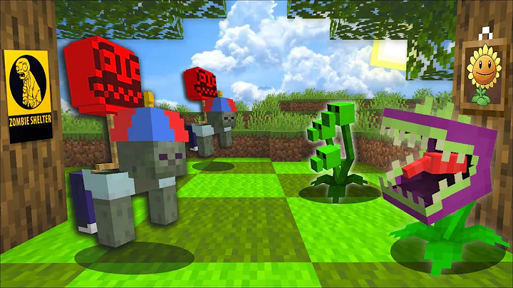 Minecraft PLANTS VS ZOMBIES HOUSE TAKEOVER !! DEFEND YOUR HOUSE !! Minecraft Mods