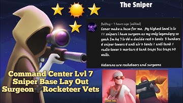 Guns Up Mobile (CC7 Sniper❎️Surgeon➕️Rocketeer Vets Sample Base Lay Out requested by @Beiray🔥)