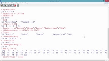 1.3.6 Working with Data - Video 3: Vectors and Data Frames