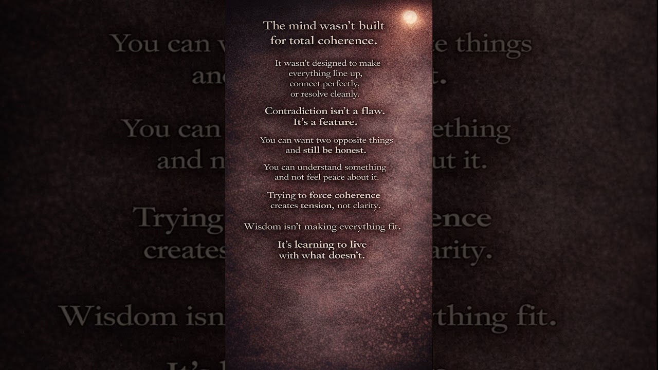 The Mind Was Not Built for Total Coherence