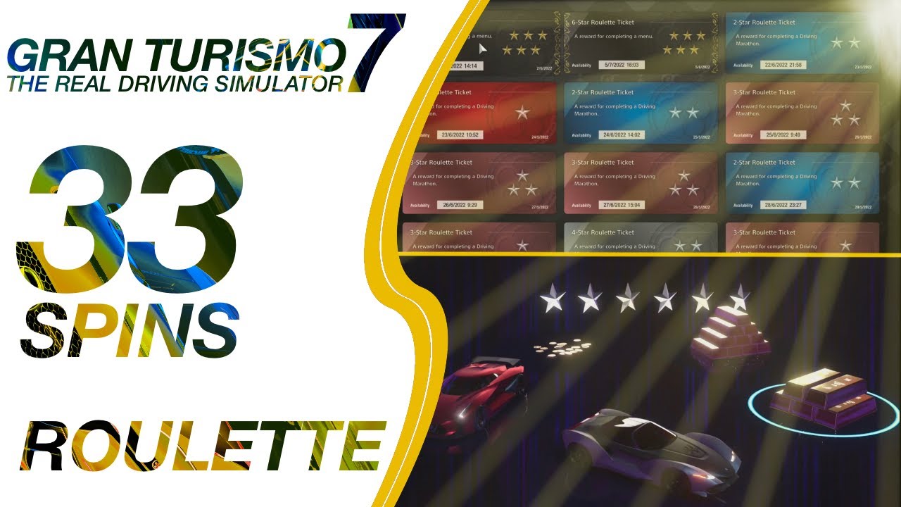 Gran Turismo 7 Opening 33 Roulette Tickets Round 2 6 Star to 1